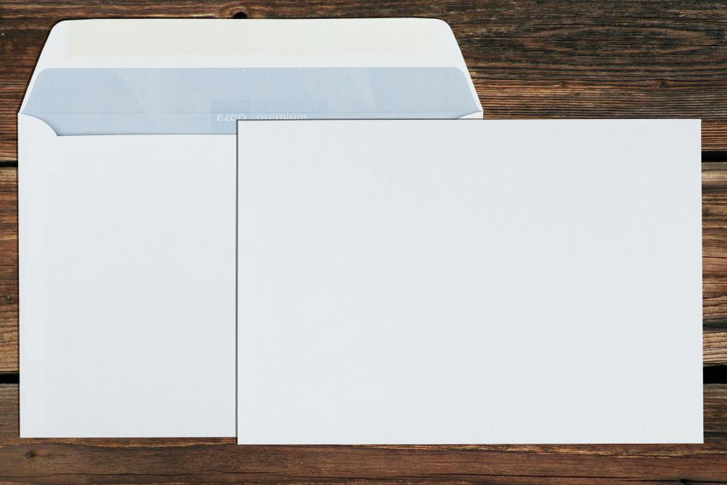 Kuvertierhüllen E6 140x200 mm Nassklebend Hochweiß 100 g/qm